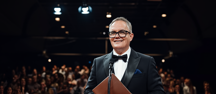 Eventredner auf der Bühne